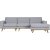 Graues Ranger-Diwan-Sofa, wendbarer Diwan