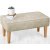 Quadratischer Hocker - Creme