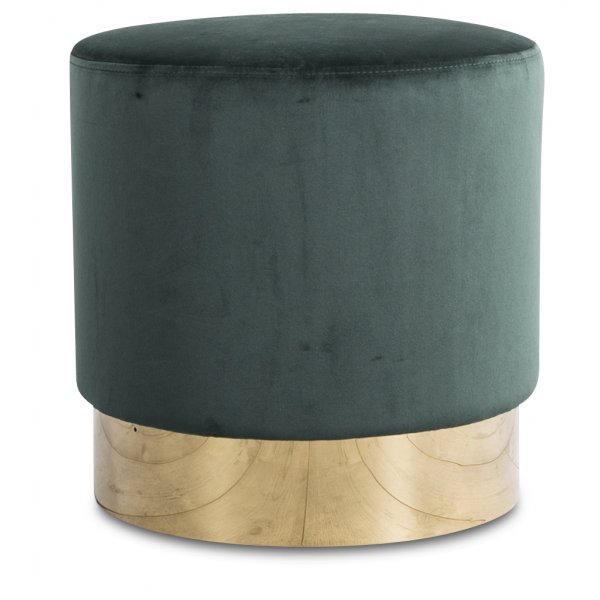 Hocker Isabelle 42 cm - Grn (Samt) / Messing