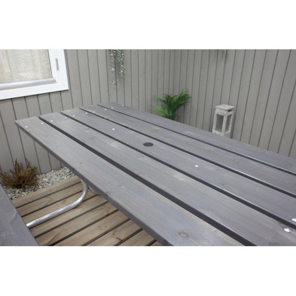 Stabile Bankgarnitur ohne Rckenlehne - Grau