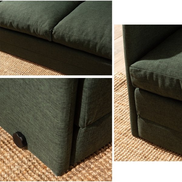 Saga 2-Sitzer-Schlafsofa XL - Grün Saga 2-Sitzer-Schlafsofa XL - Grün
