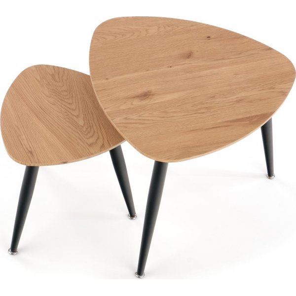 Adaline Couchtisch 40x40 | 60x60 cm - Eiche/schwarz