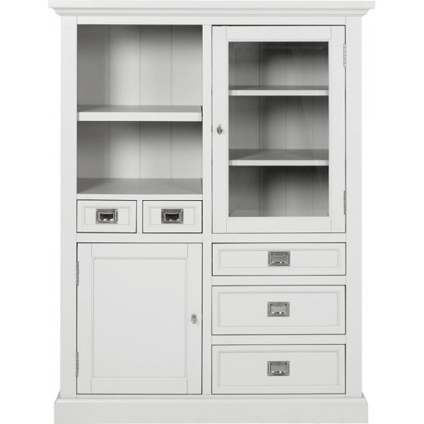Marstrand Vitrinenschrank / Highboard - hellgrau