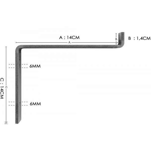 Lamba Wandregal 6 - Schwarz/Walnuss