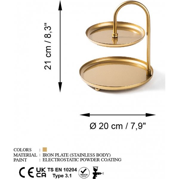 Kormen Dekoteller - Gold