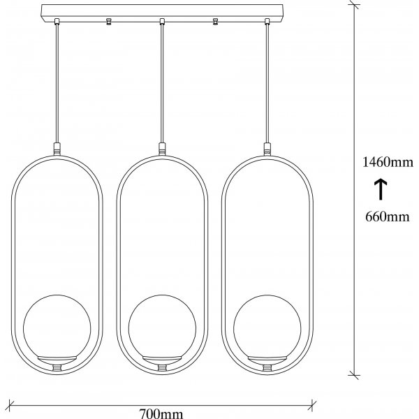 Mudoni Deckenleuchte 936 - Schwarz