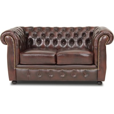 Dublin Chesterfield 2-Sitzer Sofa - Braunes Leder