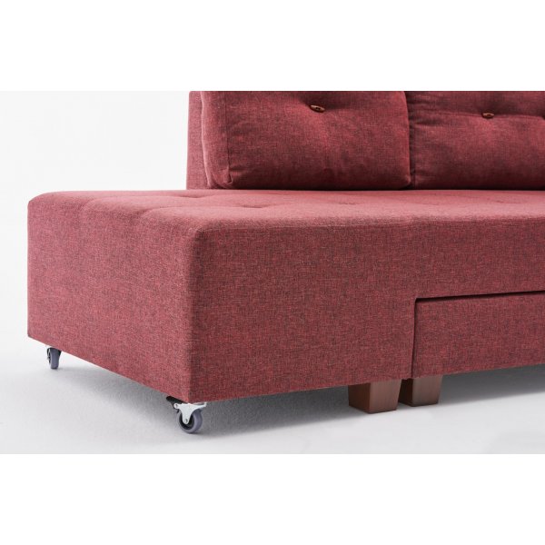 Ecksofa Manama - Burgund