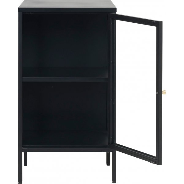 Schwarzer Nachttisch Toddy, 85 cm hoch, rechts
