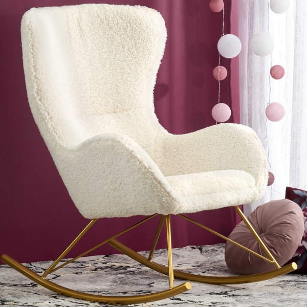 Doro Schaukelstuhl - Cremewei/Gold