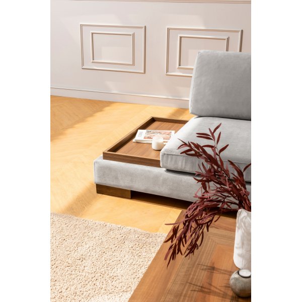 Ecksofa Tulip - Hellgrau