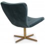 Milano Designer-Sessel - Petrol (Samt) / Messing