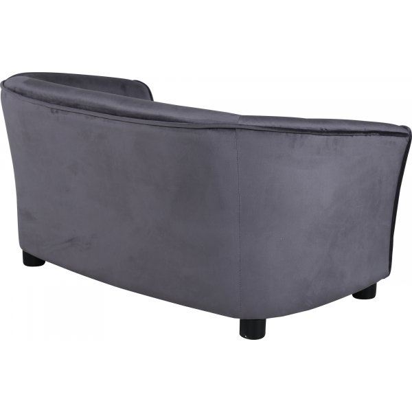 Moon Kindersofa - Grauer Samt