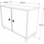 Vilamo Schrank 35 - Kiefer/schwarz