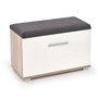 Abdel Schuhschrank mit Sitzflche - Sonoma Eiche/wei