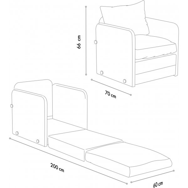 Saga Schlafsofa - Beige