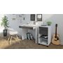 Function Plus Schreibtisch 74,7 x 48,2 x 76,7 cm - Wei/Grau