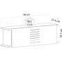 Wandschrank Rada - Wei/Eiche