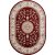 Dubai Medallion Wilton Teppich Rot - Oval 160 x 230 cm