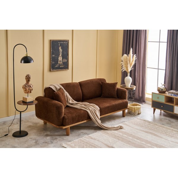 Reims 3-Sitzer-Sofa - Braun/Kupfer