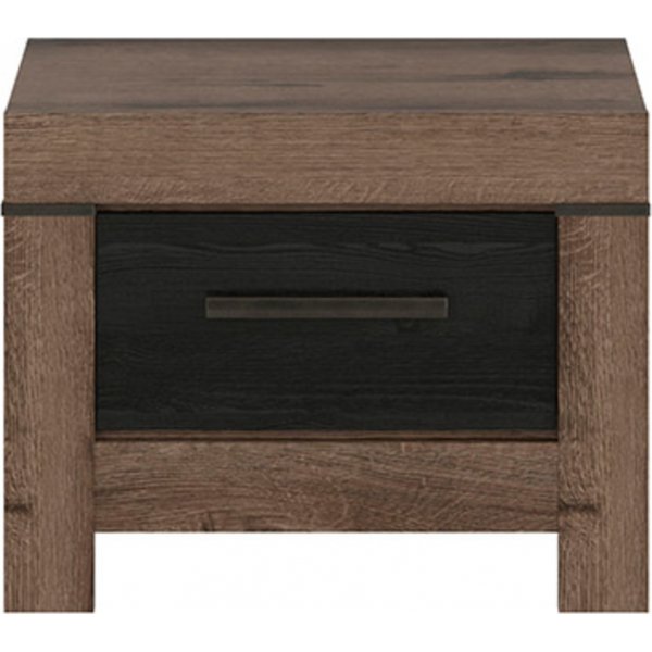 Nachttisch Balin - Eiche dunkel/Eiche schwarz Nachttisch Balin - Eiche dunkel/Eiche schwarz