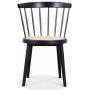 Sprossenstuhl Orbit - schwarz mit Rattan
