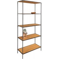 Weißes Regal - Schwarz/Eiche-Nachbildung Weißes Regal - Schwarz/Eiche-Nachbildung