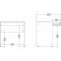 Function Plus Schreibtisch 74,7 x 48,2 x 76,7 cm - Wei/Grau