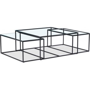 Tripol Couchtisch 100/95x100/50 cm - Schwarz