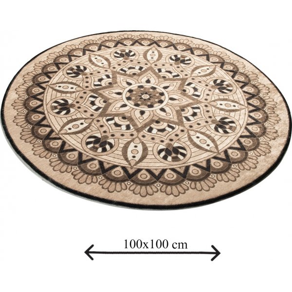 Mandala Badezimmerteppich - Beige Mandala Badezimmerteppich - Beige