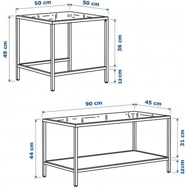 Sevay Couchtisch-Set - Gold