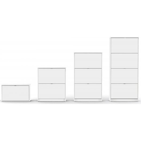 Schuhschrank mit 2 Fächern - Weiß Schuhschrank mit 2 Fächern - Weiß