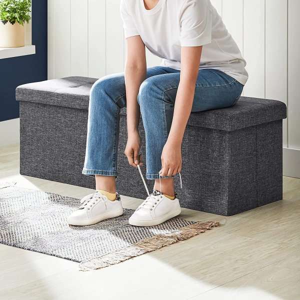 Idris Bank mit Stauraum 110 cm - Dunkelgrau Idris Bank mit Stauraum 110 cm - Dunkelgrau