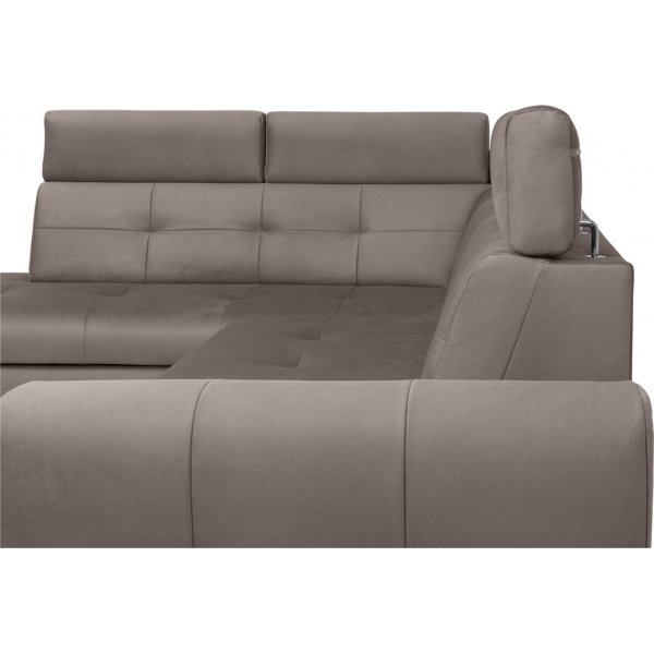 Matras Ecksofa mit offenem Ende links - Grau