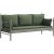 Lalas 3-Sitzer Outdoor-Sofa - Braun/Grn + Mbelpflegeset fr Textilien