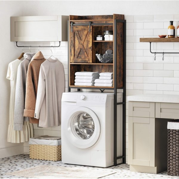 Zeke Badezimmerregal - Schwarz/Braun