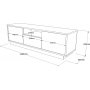 Luvio Medienbank 3 - Silber/Wei