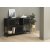 Billy Sideboard aus schwarzem Metall mit 3 Tren