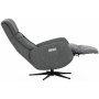 Comfort Luxus Reclinersessel (2 elektrische Motoren) eingebaute Fusttze - Hellgrauer Stoff