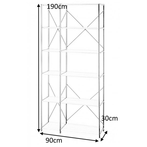 B�cherregal Agave - Sonoma-Eiche/schwarz