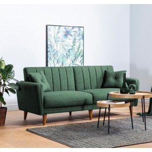 Aqua 3-Sitzer Schlafsofa - Grn + Fleckentferner fr Mbel