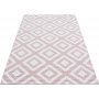 Intersect-Teppich - Rosa/Wei