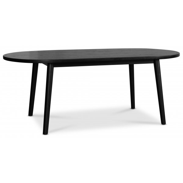Scoop ovaler Esstisch Eiche schwarz gebeizt - 200 cm