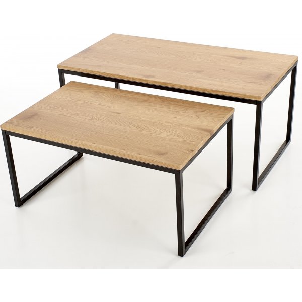 Lisha Tisch 80 x 50 cm - Eiche/schwarz