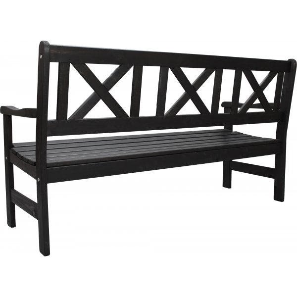 Europa Gartenbank 3-Sitzer - Schwarz + Fleckentferner fr Mbel