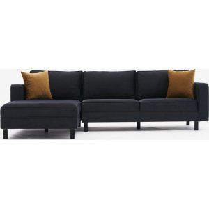 Kale Sofa links - Samt in Anthrazit