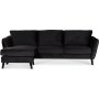 Country Diwan Sofa links - Anthrazitgrau (Samt)