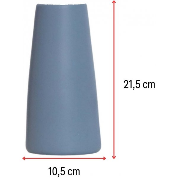 Konische Vase - Grau/Blau