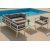 Outdoor-Gruppe mit Tisch und Ecksofa in Weialuminium