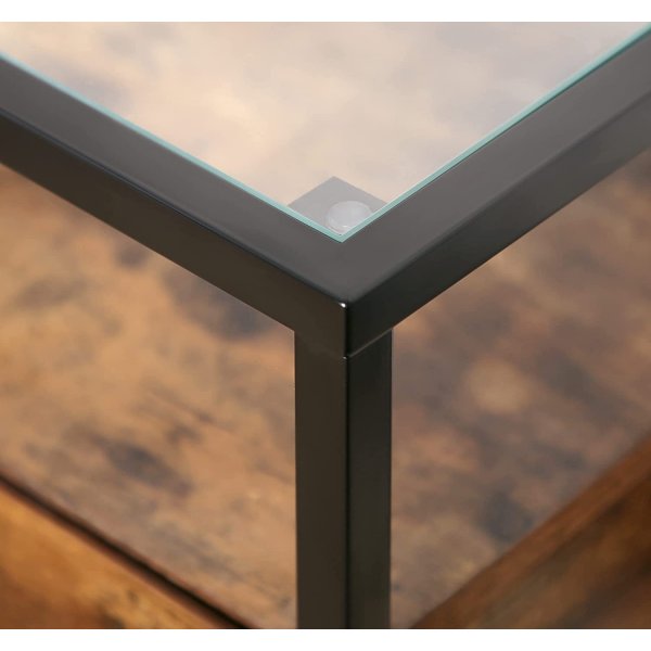 Eddie Beistelltisch 43 x 43 cm - Braun/Schwarz